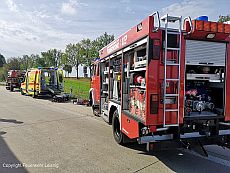 Verkehrsunfall mit eingeklemmter Person